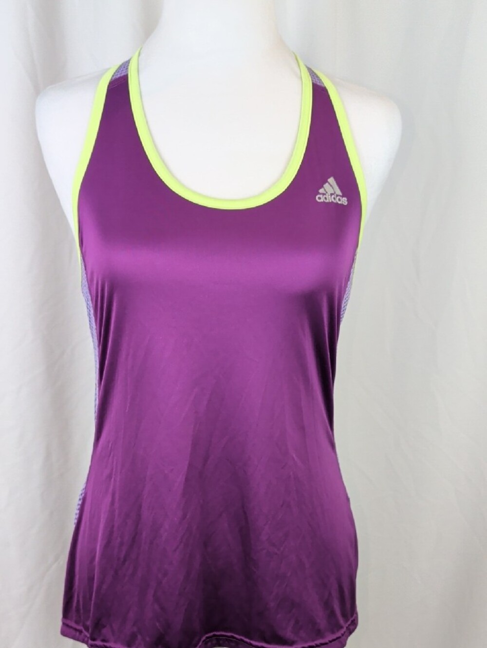 Adidas Climalite Purple Mesh Racerback Athletic Tank Top Size Medium